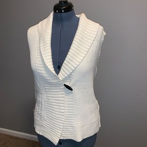 Winter white sweater vest